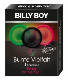 Kolorowe Prezerwatywy Billy Boy Bunte Viefalt 3 szt