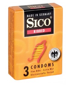 Prezerwatywy Prążkowane Sico Ribbed 3 szt