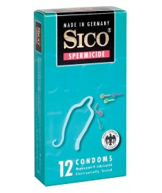Plemnikobójcze Prezerwatywy Sico Spermicide 12 sztuk