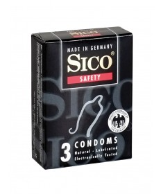 Klasyczne Prezerwatywy Sico Safety 3 sztuki